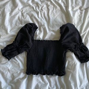 Black Crop top